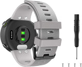 MoKo Band Compatible with Garmin Forerunner 45/Forerunner 45S/Swim 2, Soft Silicone Adjustable Replacement Strap, White