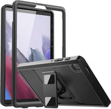 MoKo Case Fit Samsung Galaxy Tab A7 Lite 8.7-Inch 2021 (SM-T225/T220/T227), Shockproof Full Body Rugged Stand Back Cover Built-in Screen Protector Fit Galaxy Tab A7 Lite 8.7" 2021, Iridescence unicorn