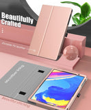 MoKo Case Compatible with Vankyo MatrixPad S20 10" 2020, Slim Light-Weight PU Leather Smart Tablet Shell Cover Foldable Stand Case Fit Vankyo MatrixPad S20 10-Inch Tablet ONLY - Rose Gold