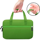 MoKo 7-8" Kids Tablet Sleeve, Neoprene Carrying Case Bag Fits Fire HD 8 Kids Edition 2018, Luna Controller, Fire HD 8 Plus/Fire HD 8 2020, Fire 7 Kids Pro 2021, Fire HD 8 Kids Pro 2021, Green