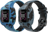 MoKo 2PACK Band Compatible with Garmin Vivofit JR 3 Tracker, Soft Silicone Printing Pattern Adjustable Replacement Strap Fits 5.1-7.5in Wristband Bracelet, Painting & Starry Sky