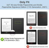 MoKo Case for 6.8" Kindle Paperwhite (11th Generation-2021) and Kindle Paperwhite Signature Edition, Origami Standing Shell Cover with Magnetic PC Back Cover for Kindle Paperwhite 2021, Indigo