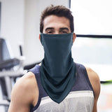 MoKo Scarf Mask Bandana with Ear Loops 3 Pack, Neck Gaiter Balaclava Dust UV Sun Protection Outdoors Face Mask for Women Men