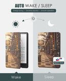 MoKo Case for 6.8" Kindle Paperwhite (11th Generation-2021) and Kindle Paperwhite Signature Edition, Lightweight Shell Cover with Auto Wake/Sleep for Kindle Paperwhite 2021, Retro Building
