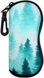 MoKo Sunglasses Soft Case Ultra Light Neoprene Zipper Eyeglass Case with Belt Clip