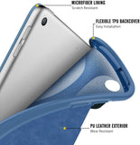MoKo iPad 10.2 Case iPad 9th Generation 2021 / 8th Generation 2020 / 7th Generation 2019 Case with Pencil Holder, Soft TPU Smart Stand Back Cover Case for iPad 10.2 inch, Auto Wake/Sleep,Light Blue