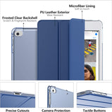 MoKo Case Fit New iPad Mini 5 2019/Mini 4 2015 (5th/4th Generation 7.9 inch), Slim Lightweight Smart Shell Stand Cover with Translucent Frosted Back Protector, with Auto Wake/Sleep,Navy Blue