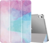 MoKo Case for iPad Air 5th Generation 2022/ iPad Air 4th Generation 2020 10.9 Inch, Trifold Stand Cover with Hard PC Back, Support Touch ID, iPad 2nd Pencil Charging, Auto Wake/Sleep,Sky Blue