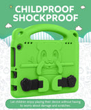 MoKo Case Fits Kindle Fire HD 8 & 8 Plus Tablet (10th Generation, 2020 Release), Shockproof Heavy Duty EVA Kids-Friendly Cover with Hand-Grip Convertible Stand - Green