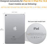 MoKo Case Fit New iPad Air (3rd Generation) 10.5" 2019/iPad Pro 10.5 2017 - Slim Lightweight Smart Shell Stand Cover with Translucent Frosted Back Protector - Coreopsis (Auto Wake/Sleep)