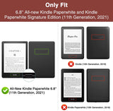 MoKo Case for 6.8" Kindle Paperwhite (11th Generation-2021) and Kindle Paperwhite Signature Edition, Premium Vertical Flip Cover with Auto Wake/Sleep for Kindle Paperwhite 2021, Vintage Style