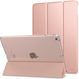 MoKo Case Fit 2018/2017 iPad 9.7 6th/5th Generation, Slim Lightweight Smart Shell Stand Cover with Translucent Frosted Back Protector Fit iPad 9.7 Inch 2018/2017, Peach Blossom(Auto Wake/Sleep)