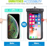 MoKo Waterproof Phone Pouch [2 Pack], Underwater Phone Case Dry Bag with Lanyard Compatible with iPhone 13/13 Pro Max/iPhone 12/12 Pro Max/11 Pro Max,X/Xr/Xs Max/SE 3, Samsung Note 10, S20/S21/S10/S9