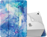 MoKo Case Fit iPad Air 5th/4th Generation 10.9 Inch Case 2022/2020, Slim Trifold Stand Cover with Soft Frosted Back, Auto Wake/Sleep, Support Touch ID and iPad 2nd Pencil Charging, Mottled Rose Purple