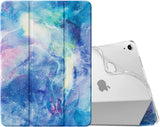 MoKo Case Fit iPad Air 5th/4th Generation 10.9 Inch Case 2022/2020, Slim Trifold Stand Cover with Soft Frosted Back, Auto Wake/Sleep, Support Touch ID and iPad 2nd Pencil Charging, Blue Starry Sky