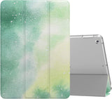 MoKo Case Fit 2018/2017 iPad 9.7 6th/5th Generation - Slim Lightweight Smart Shell Stand Cover with Translucent Frosted Back Protector Fit iPad 9.7" 2018/2017, Painting Village(Auto Wake/Sleep)