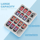 MoKo 16 Game Card Case Compatible with Nintendo Switch/Switch Lite/Switch OLED 2021, Switch Games Holder case for SD Card&Switch Game Card, Switch Game Card Holder Cartridge Storage Box, Cute Bunny