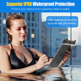 MoKo Waterproof Tablet Case, Tablet Pouch Dry Bag Compatible with iPad 9th 2021, iPad Mini 6, iPad Air 5 2022, Air 4 10.9, Air 3 10.5, iPad Pro 11/10.5, iPad 10.2/9.7, Galaxy Tab A7/A8, Clear
