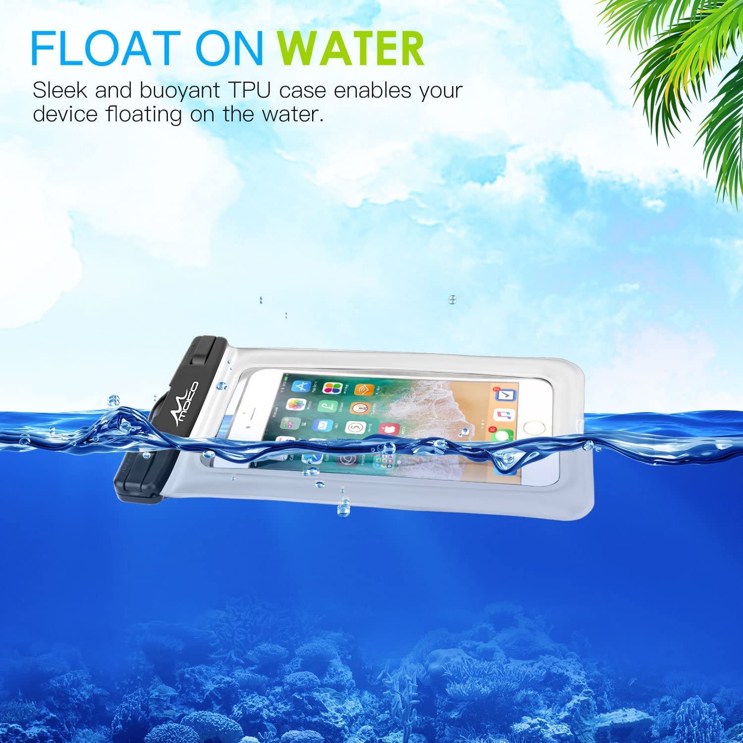 MoKo Floating Waterproof Phone Pouch Holder, Floatable Phone Case Dry – Mokodirect MoKo Floating Waterproof Phone Pouch Holder, Floatable Phone Case Dry – Mokodirect