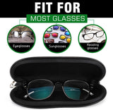 MoKo Sunglasses Soft Case 2 Pack, Ultra Light Portable Neoprene Zipper Glasses Case, Eyeglass Safety Pouch Box with Belt Clip