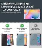 MoKo Keyboard Case Compatible with Galaxy Tab S6 Lite 2020, Magnetic Cover Shell Case with Removable Wireless Keyboard Fit Samsung Galaxy Tab S6 Lite 10.4 2020 SM-P610/P615, Geometric Dark Green