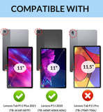 MoKo Case for Lenovo Tab P11 Plus 2021 (TB-J616F/607F) & P11 2020 (TB-J606) 11", Slim PU Tablet Shell Cover Stand Case with Auto-Wake/Sleep Fits Lenovo Tab P11 11" 2020, Black