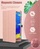 MoKo Case Compatible with Vankyo MatrixPad S20 10" 2020, Slim Light-Weight PU Leather Smart Tablet Shell Cover Foldable Stand Case Fit Vankyo MatrixPad S20 10-Inch Tablet ONLY - Rose Gold