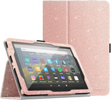 MoKo Case Fits Kindle Fire HD 8 & 8 Plus Tablet (10th Generation, 2020 Release),Slim Folding Stand Cover with Auto Wake/Sleep - White Marble