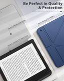 MoKo Folio Case for Kobo Libra 2 E-Reader 7 inch 2021 Released, Origami Standing Shell Cover Case with Multi Angle Magnetic PC Back Cover for Kobo Libra 2 E-Reader 7 inch 2021 Released, Indigo