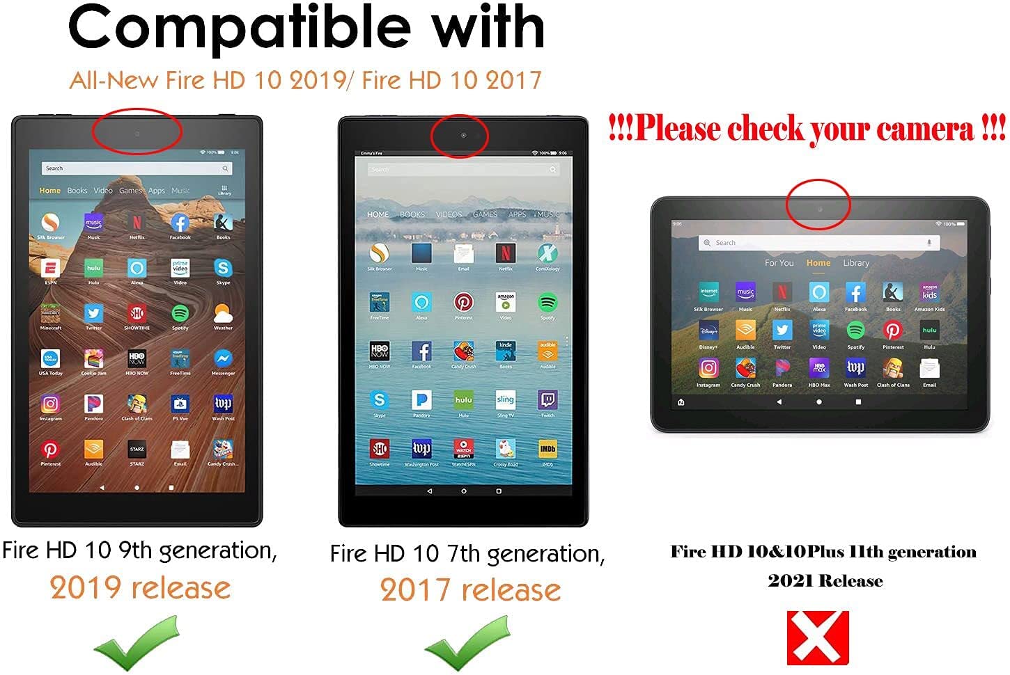 Custodia Per Fire HD 10 (2017-2019) Con Pennino - Cover Pelle PU Auto Sveglia/Sonno - Foto 4