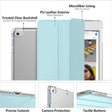 MoKo Case Fit New iPad Mini 5 2019/Mini 4 2015 (5th/4th Generation 7.9 inch), Slim Lightweight Smart Shell Stand Cover with Translucent Frosted Back Protector, with Auto Wake/Sleep, Sky Blue