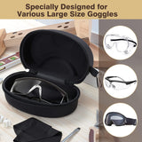 MoKo Protective Goggle Case, EVA Sunglass Box for Sports Size Sunglasses and Safety Glasses Perfect for Curved Frames, Sports Glasses Storage Holder for Eyewear of All Shapes and Sizes, Black