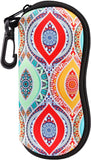 MoKo Sunglasses Soft Case Ultra Light Neoprene Zipper Eyeglass Case with Belt Clip