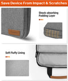 MoKo 13.3-14 Inch Laptop Sleeve Case, Protective Bag with Shoulder Strap & Handle Fits MacBook Pro 13" M2 2022/Pro M1 Pro/M1 Max 14.2 2021, MacBook Air 13.6" M2 2022, Tab S8 Ultra 14.6", Dark Gray