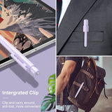 MoKo Holder Case Compatible with Apple Pencil 2nd Generation, Retractable PC Pen Cover with Sturdy Clip for iPad Air 5th/4th Gen, iPad Pro 11/Pro 12.9 2021/2020, iPad Mini 6 2021, Taro Purple