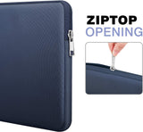 MoKo Tablet Sleeve Case Fits Tab S8+ 12.4", Surface Pro X/Pro LTE 12.3 Inch, Surface Laptop Go 12.4", Zipper Polyester Bag with Pocket, Fit Surface Pro Type Cover and Pen, Indigo