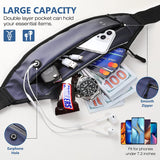 MoKo Crossbody Fanny Pack, Running Waist Pack Belt Fashion Sports Bag Reflective Runner Pouch for Women Men