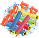 MoKo Water Pistol for Adults & Kids, 6 Pack Water Blaster Foam Shooter Set Cannon Pool Accessories with 35ft Shooting Range Length for Summer Outdoor Beach Game, Blue+Yellow+Red+Green