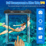 MoKo Waterproof Tablet Case, Tablet Pouch Dry Bag Compatible with iPad 9th 2021, iPad Mini 6, iPad Air 5 2022, Air 4 10.9, Air 3 10.5, iPad Pro 11/10.5, iPad 10.2/9.7, Galaxy Tab A7/A8, Clear