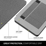 MoKo Case Fits All-New Kindle (10th Generation - 2019 Release), Slim PU Leather Stand Smart Cover Shell with Hand Strap, Will Not Fit Kindle Paperwhite 10th Generation 2018 - Denim Gray