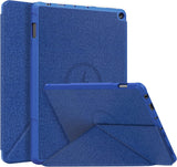 MoKo Case Fits All-New Kindle Fire HD 10 & 10 Plus Tablet (11th Generation, 2021 Release) 10.1", Origami Standing Shell Cover Case with Magnetic TPU Back Cover for 10.1 inch Tablet-Dark Green