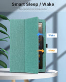 MoKo Case Fits All-New Kindle Fire HD 10 & 10 Plus Tablet (11th Generation, 2021 Release) 10.1" - Slim Folding Stand Cover with Auto Wake/Sleep, Green