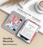 MoKo Case for 6.8" Kindle Paperwhite (11th Generation-2021) and Kindle Paperwhite Signature Edition, Slim PU Shell Cover Case with Auto-Wake/Sleep for Kindle Paperwhite 2021 E-Reader, Colorful Leaf