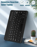 MoKo Keyboard Case Compatible with Samsung Galaxy Tab A7 Lite 8.7-Inch 2021 (SM-T225/T220/T227), Slim Lightweight Stand Cover with Magnetically Detachable Wireless Bluetooth Keyboard, Marble White