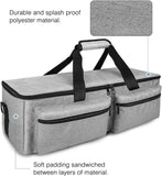 MoKo Carrying Bag for Cricut Explore Air 1 & Air 2 / Cricut Maker, Heavy Duty Tote Bag Storage Case Compatible with Cricut Explore Air and Maker Cutting Machine and Accessories - Light Gray