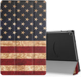 MoKo Case for Amazon Fire HD 10 Tablet (7th and 9th Generation, 2017 and 2019 Release) 10”, Smart Shell Stand Cover with Translucent Frosted Back for Fire HD 10.1 Inch, Black