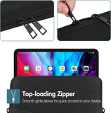 MoKo 9-11 Inch Tablet Sleeve Fits iPad air 5 10.9" 2022, iPad Pro 11 2021-2018, iPad 9/8/7th Gen 10.2, iPad Air 4 10.9, iPad Air 3 10.5, iPad 9.7, Tab A 10.1, Polyester Bag with Pocket, Black