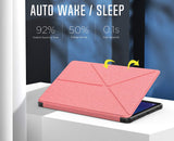 MoKo Case Compatible with Lenovo Tab P11 Case 11-inch 2020 Model (TB-J606F / TB-J606X), Origami Standing Shell Cover Case with Multi Angle Magnetic TPU Back Cover, Pink