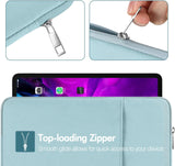 MoKo 9-11 Inch Tablet Sleeve Bag Carrying Case Fit iPad Pro 11 2021-2018, iPad 9/8/7th Gen 10.2, iPad Air 4 10.9/Air 3 10.5, iPad 9.7, Tab S8/S7/A7 Lite/Tab A 10.1 Lite Fit Smart Keyboard, Misty Blue