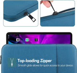 MoKo 9-11 Inch Tablet Sleeve Bag Carrying Case Fit iPad air 5 10.9" 2022, iPad Pro 11 2021-2018, iPad 9/8/7th Gen 10.2, iPad Air 4 10.9, iPad Air 3 10.5, Tab S8/S7/A7 Lite/Tab A 10.1, Peacock Blue